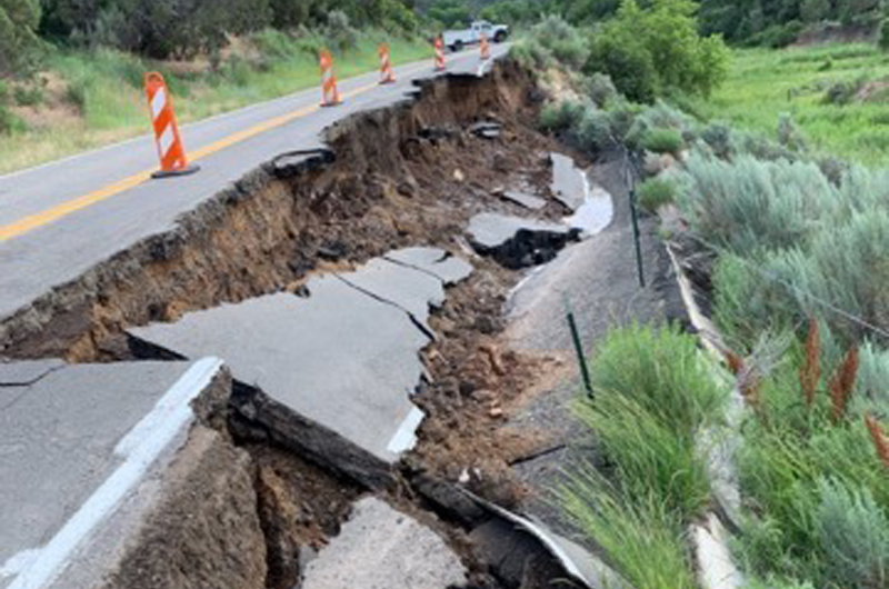 “Bank Failure” Swallows Highway Outside of Rifle