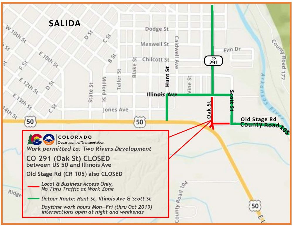 Salida Intersection Closed Due To Road Construction