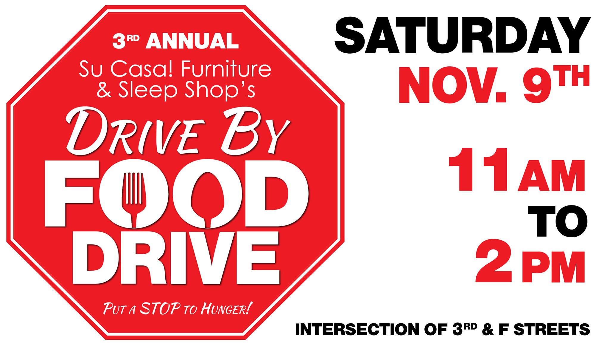 Fight Hunger at the 3rd Annual Su Casa Drive By Food Drive – Helping is so Easy!