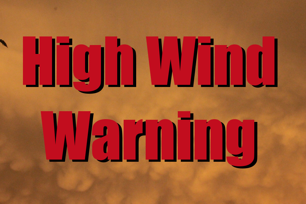 High Wind Warning for March 29
