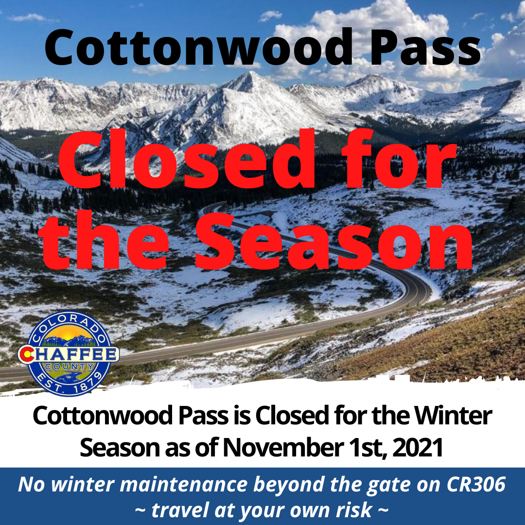 Cottonwood Pass Closes