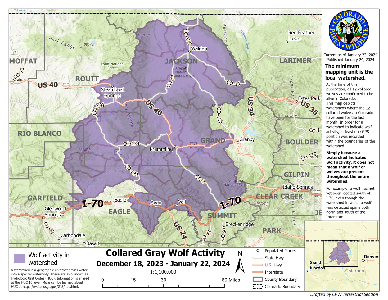 Gray Wolf Activity Map Released