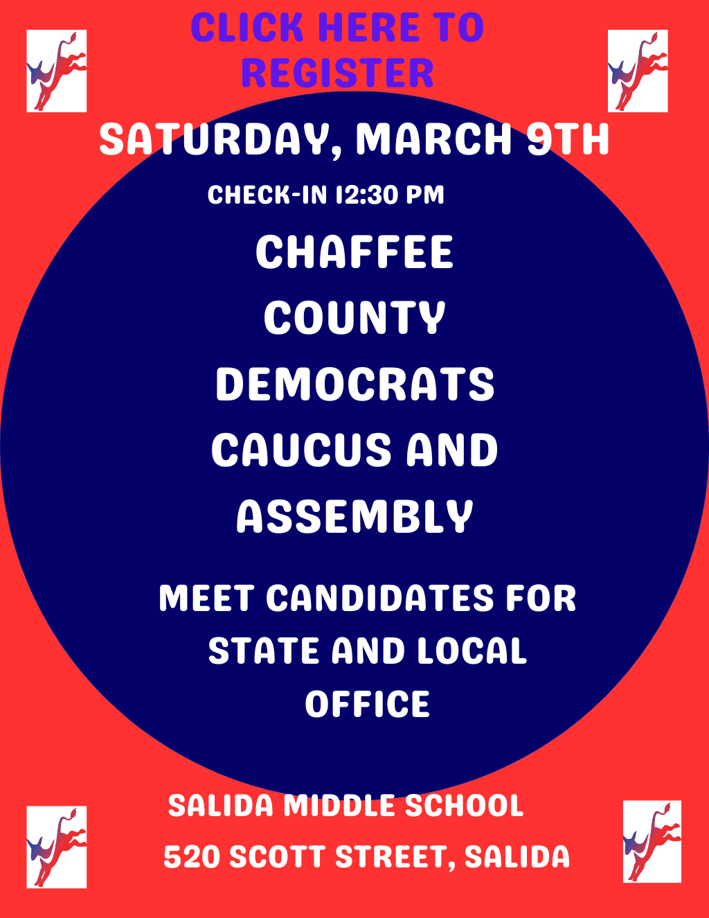 Chaffee Democrats to Hold Caucus, Convention this Saturday