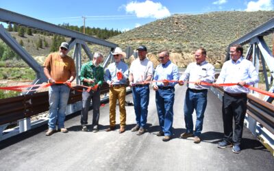 Chaffee County Commissioners cut the ribbon Tuesday to officially open the new Granite bridge on CR 397