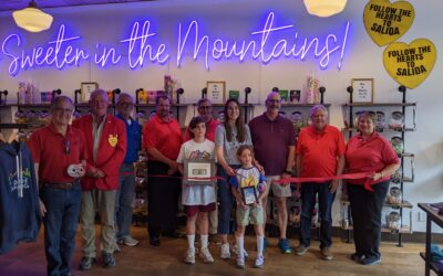 Blueflower Candies and Provisions Joins Heart of the Rockies Chamber of Commerce with Ribbon Cutting Ceremony
