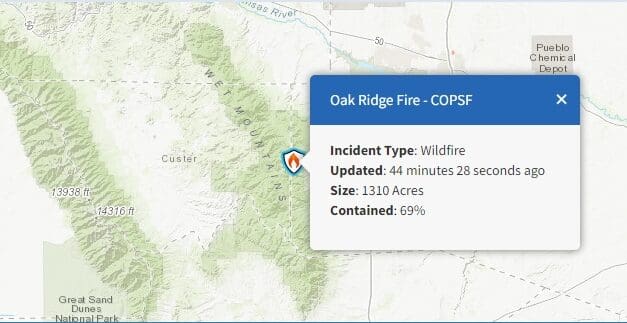 Oak Ridge Fire Near Beulah Reaches 69% Containment