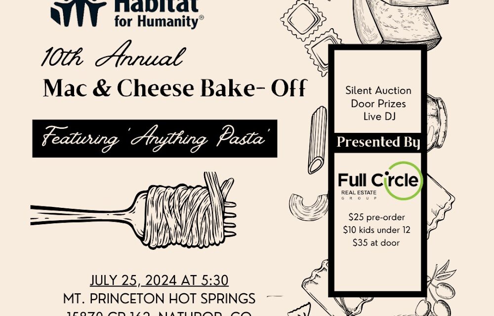 Chaffee County Habitat for Humanity Hosts 10th Annual Mac & Cheese Bake-off/Silent Auction Fundraiser