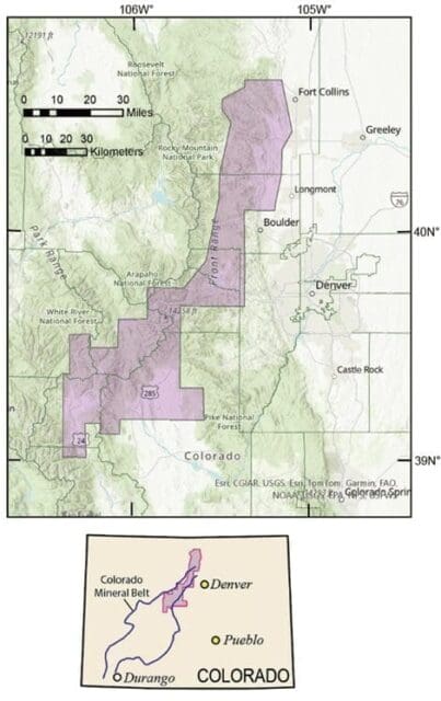 Low-Flying Helicopters Conducting Geological Surveys in Chaffee, Lake, and Park Counties