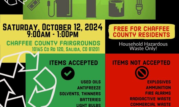 Household Hazardous Waste Recycling Event – Free for Chaffee County Residents