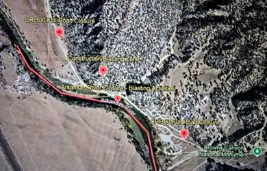 Brown Canyon Project will impact Travel: Full road closure and River Closures