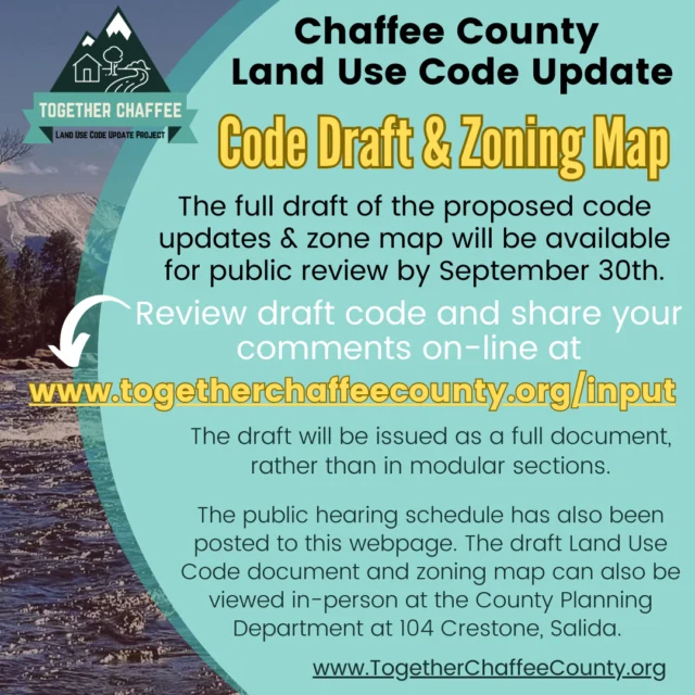 Chaffee County Nears Major Milestone in Land Use Code Update