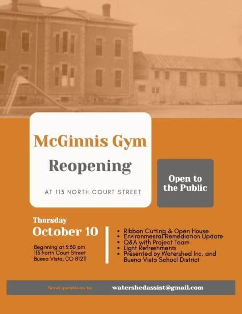 McGinnis Gym Reopening Ceremony in Buena Vista on October 10