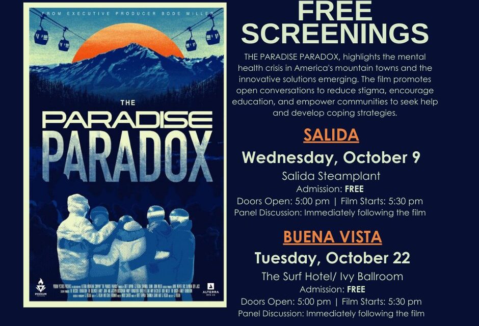 Free Screening of Bode Miller’s Mental Health Documentary “The Paradise Paradox” in Buena Vista