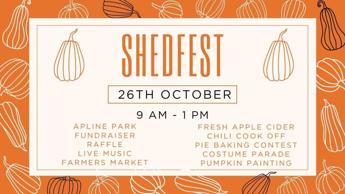 Shedfest Harvest Celebration at Alpine Park This Saturday