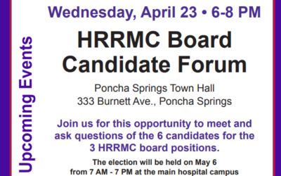 League of Women Voters to Host HRRMC Board Candidate Forum Wednesday