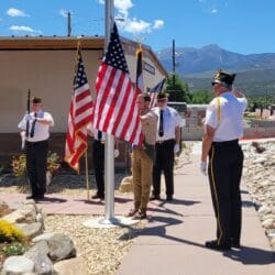 Eagle Scout Finn Blackburn Dedicates American Flags at Salida School District Buildings