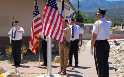 Eagle Scout Finn Blackburn Dedicates American Flags at Salida School District Buildings