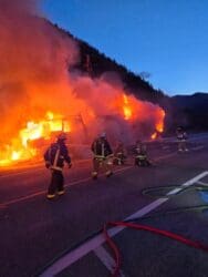 Semi-Truck Fire Shuts Down Highway 50 Near Monarch Pass for Hours