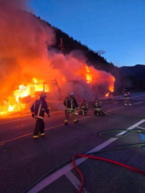 Semi-Truck Fire Shuts Down Highway 50 Near Monarch Pass for Hours