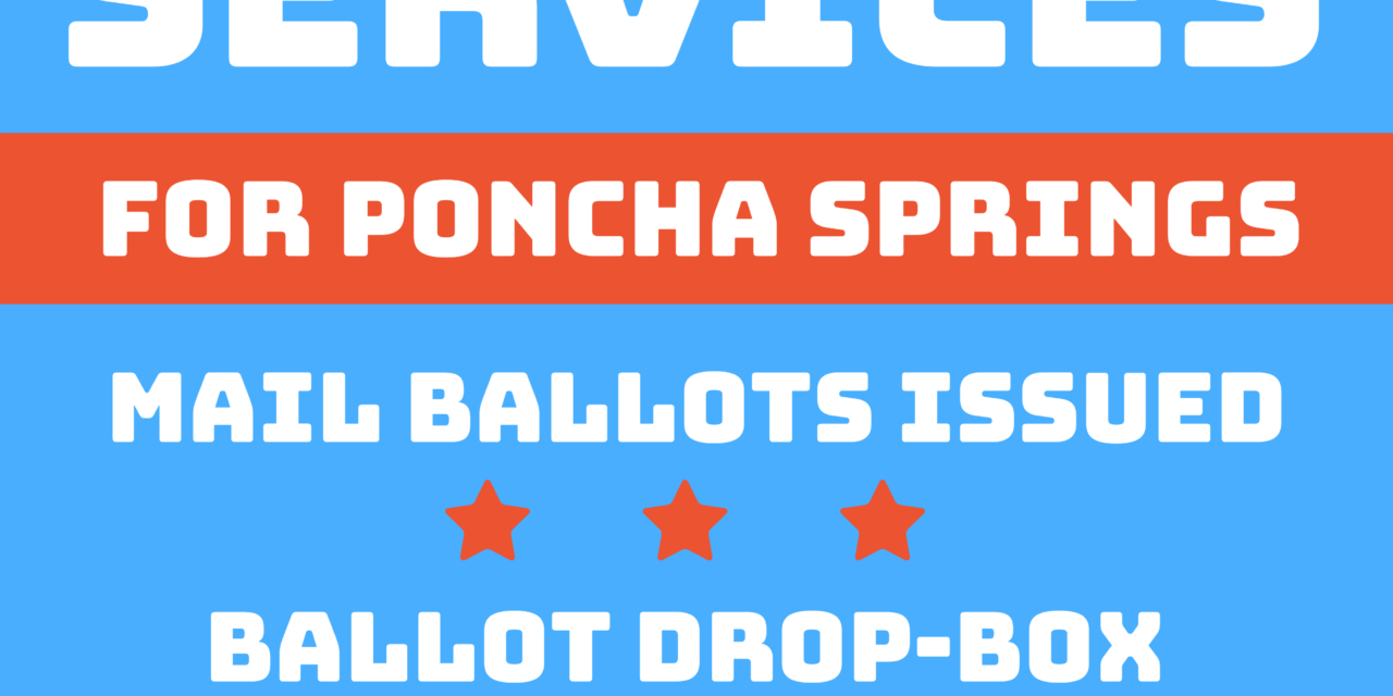 Poncha Springs Pop-Up Voter Center This Weekend