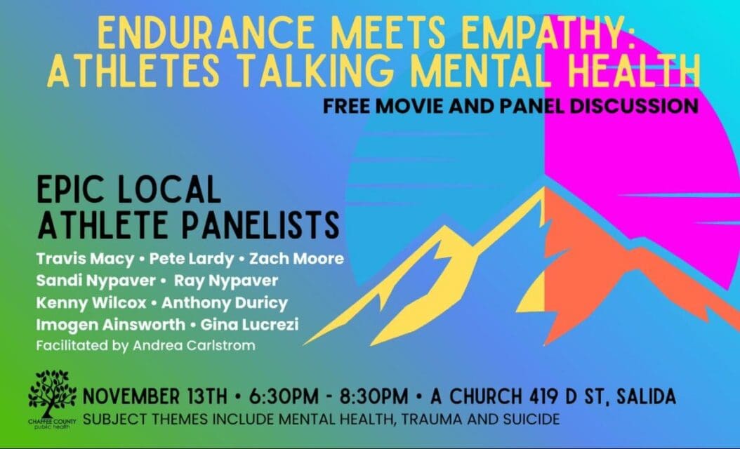 Chaffee County Public Health Hosts “Endurance Meets Empathy” Mental Health Event Tonight