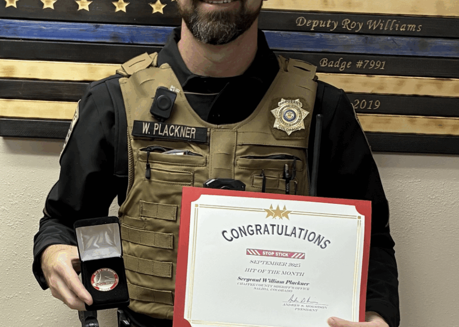 Chaffee County Sergeant Honored With National “Hit of the Month” Award