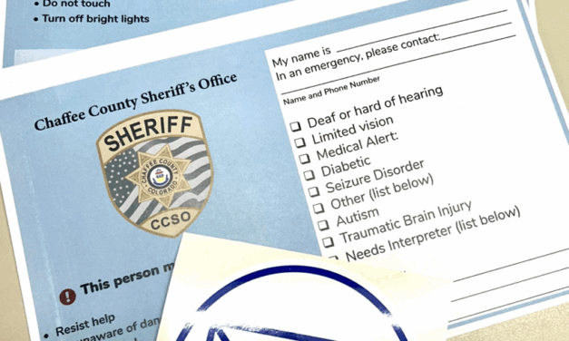 Chaffee County Sheriff’s Office Launches Blue Envelope Program to Improve Police Interactions