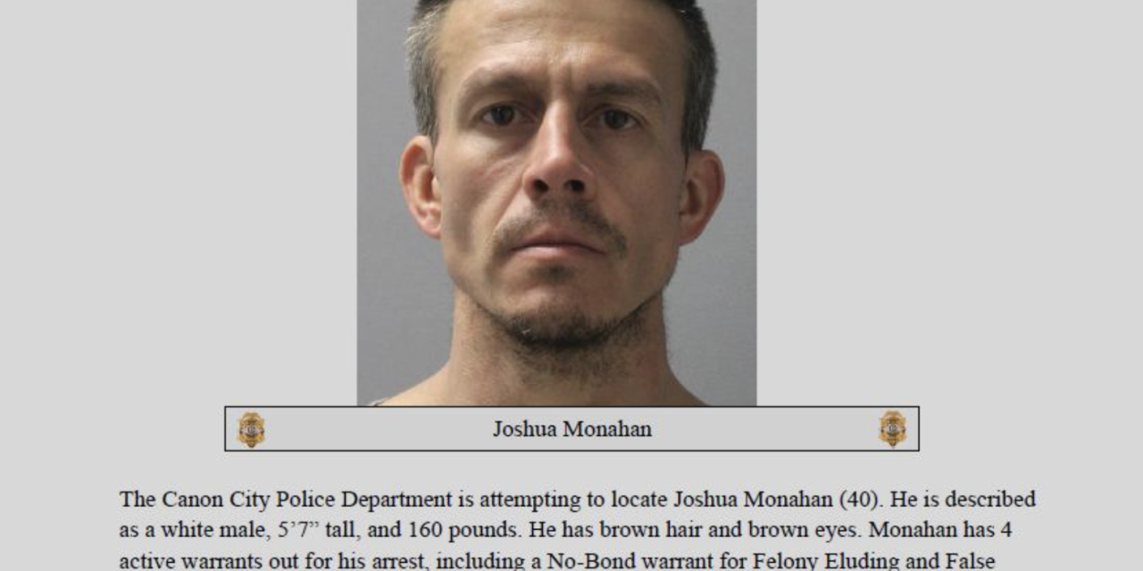 Cañon City Police Seek Public’s Help Locating Joshua Monahan