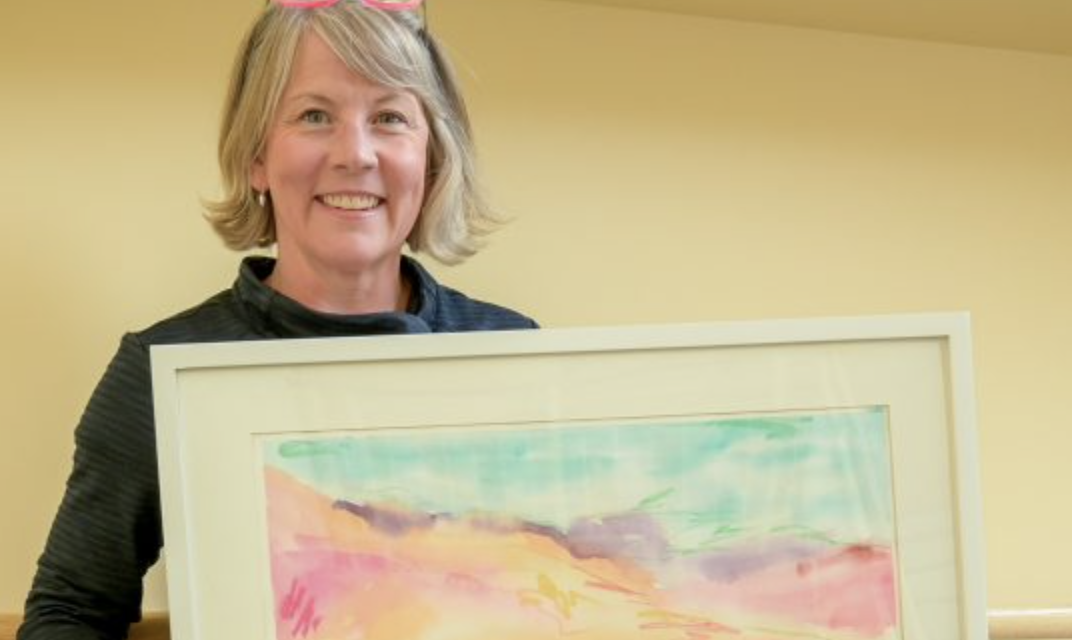 Mixed media painting exhibit by Salida artist Kerstin Stock now on display at HRRMC