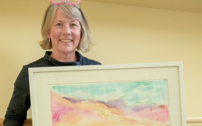 Mixed media painting exhibit by Salida artist Kerstin Stock now on display at HRRMC