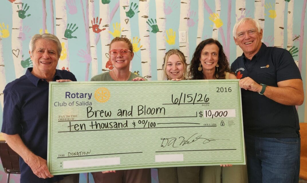 Rotary Club of Salida, Salida Sunrise Rotary Club and Rotary District 5470 Award $10,000 Grant to Achieve for Brew & Bloom Coffee