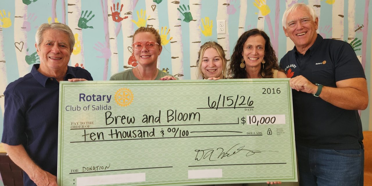 Rotary Club of Salida, Salida Sunrise Rotary Club and Rotary District 5470 Award $10,000 Grant to Achieve for Brew & Bloom Coffee
