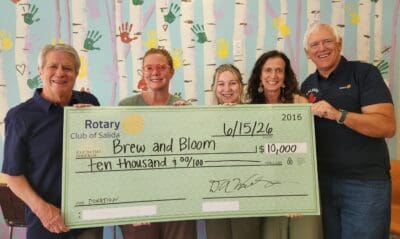 Rotary Club of Salida, Salida Sunrise Rotary Club and Rotary District 5470 Award $10,000 Grant to Achieve for Brew & Bloom Coffee